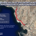 Tijdelijke sluiting van de GC-500 tussen Arguineguín en Patalavaca